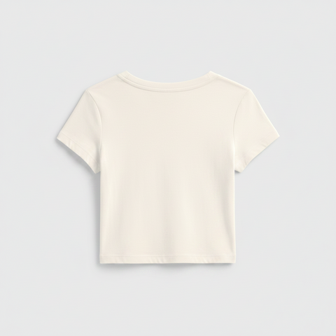 Cropped Baby Rib Tee – Premium Ringspun Cotton Short Sleeve Top | Made in USA Women's Apparel US Standard Apparel  product