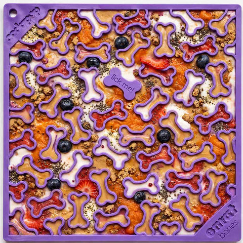 SodaPup Bones Design Enrichment Lick Mat – Anxiety Relief Dog Feeder | Made in USA SodaPup  EMAT