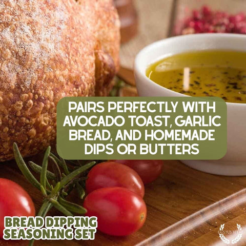 Gustus Vitae Bread Dipping Seasoning Variety Pack – 6 Gourmet Flavors | Made in USA Gustus Vitae  Collections & Gift Sets