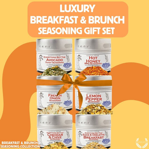 Gourmet Breakfast Seasoning Set 6-Pack – Natural Flavors | Made in USA Gustus Vitae  Collections & Gift Sets
