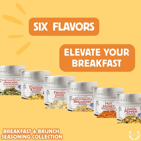 Gourmet Breakfast Seasoning Set 6-Pack – Natural Flavors | Made in USA Gustus Vitae  Collections & Gift Sets