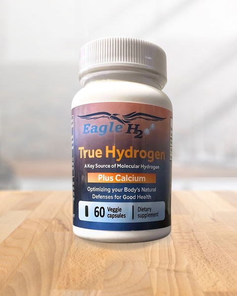 True Hydrogen Plus Calcium Dietary Supplement – 60 Veggie Capsules | Made in USA Eagle H2 
