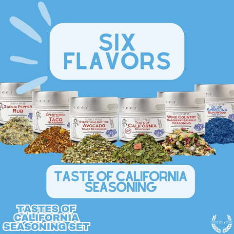 California Seasonings Gift Set – Artisanal Spice Blends Six Pack | Made in USA Gustus Vitae  Collections & Gift Sets