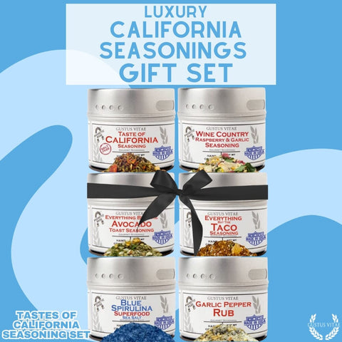 California Seasonings Gift Set – Artisanal Spice Blends Six Pack | Made in USA Gustus Vitae  Collections & Gift Sets