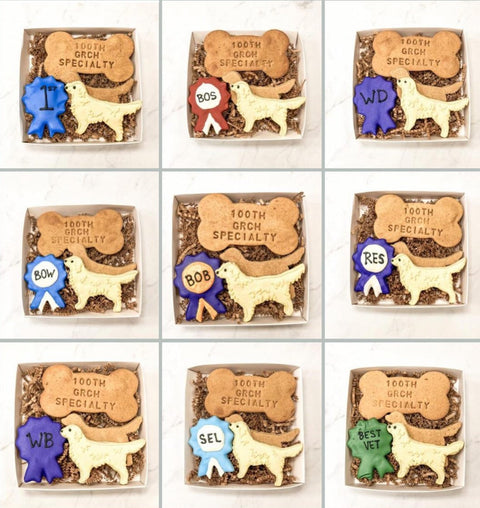 Personalized Dog Exhibitor Cookies Set – 5 Inch Bone Shape – Made in USA Dogtown Bakery  Dog Cookie