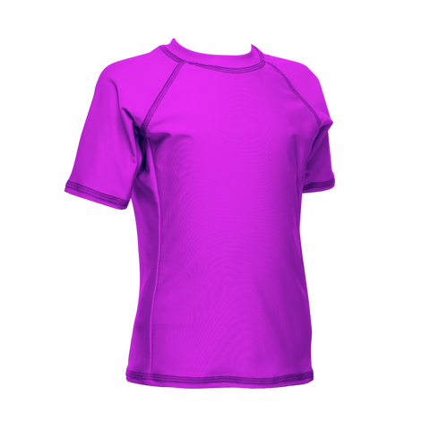 Kids Short Sleeve Sun Protective Rash Guard – 50+ UPF Performance Swim Shirt | Made in USA Jobbeedu  item