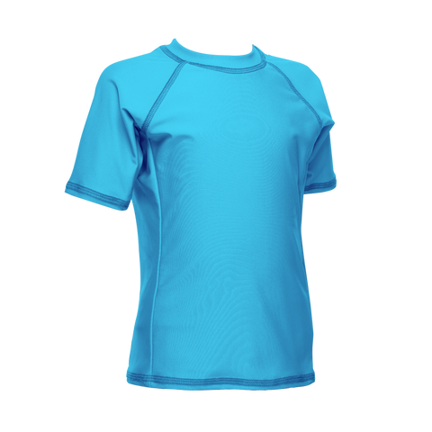 Kids Short Sleeve Sun Protective Rash Guard – 50+ UPF Performance Swim Shirt | Made in USA Jobbeedu  item