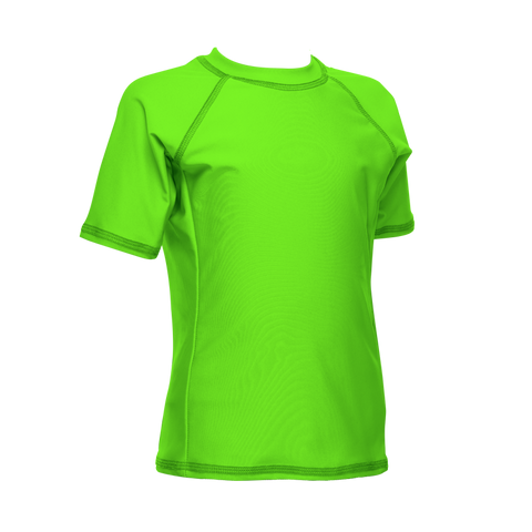 Kids Short Sleeve Sun Protective Rash Guard – 50+ UPF Performance Swim Shirt | Made in USA Jobbeedu  item