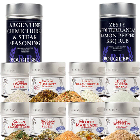 Chuck's Picks Gourmet Seasoning Collection – 10 Pack Spice Blend Set | Made in USA Gustus Vitae  Collections & Gift Sets