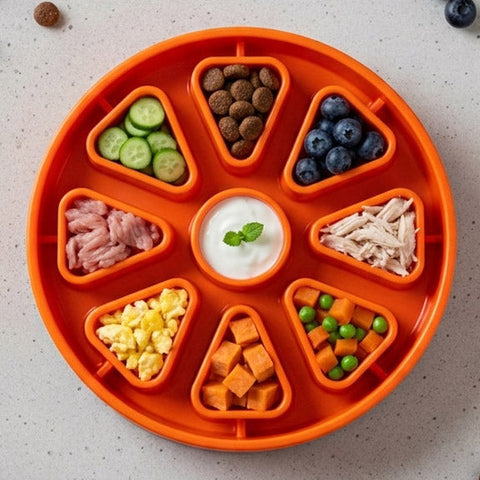 Citrus Pattern Slow Feeder Dog Bowl 8 Inch – Shallow Lick Mat for Enrichment | Made in USA SodaPup  ETRAY