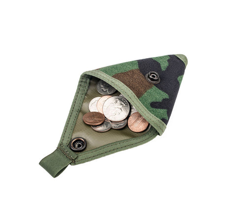 Woodland Camo Coin Pouch – Durable Water-Resistant Cordura Nylon | Made in USA MIS  Coin Case
