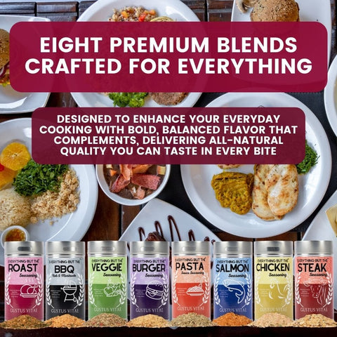 Complete Kitchen Seasoning Set – Gourmet Everything Collection 8 XL Tins | All-Natural Blend | Made in USA