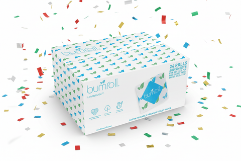Bumroll Eco-Friendly Toilet Paper – 12 Rolls 400 Sheets 2-Ply | Made in USA Bumroll 