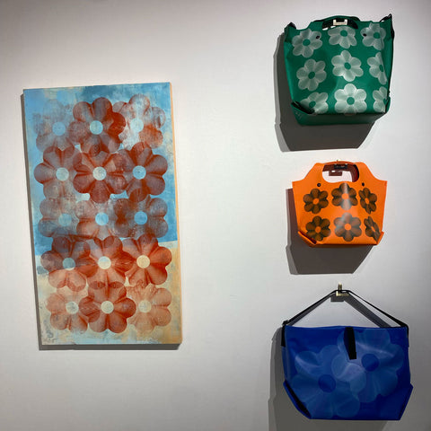 Waterproof Geo Flower Tote Bag – Durable Industrial Vinyl – Made in USA | LastBag by eqpd eqpd  LastBags