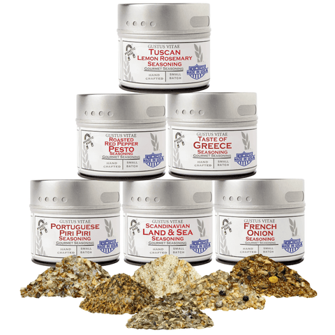Artisanal European Spice Blend Set – Six Pack Gourmet Seasonings | Made in USA Gustus Vitae  Collections & Gift Sets