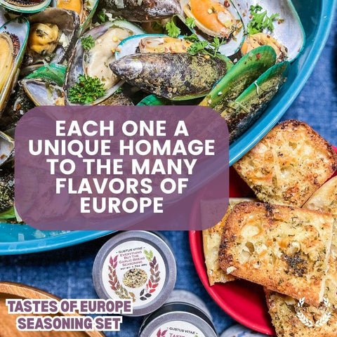 Artisanal European Spice Blend Set – Six Pack Gourmet Seasonings | Made in USA Gustus Vitae  Collections & Gift Sets