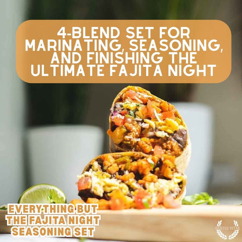 Gustus Vitae Gourmet Fajita Spice Set – 4-Piece Seasoning Collection | Made in USA Gustus Vitae  Collections & Gift Sets