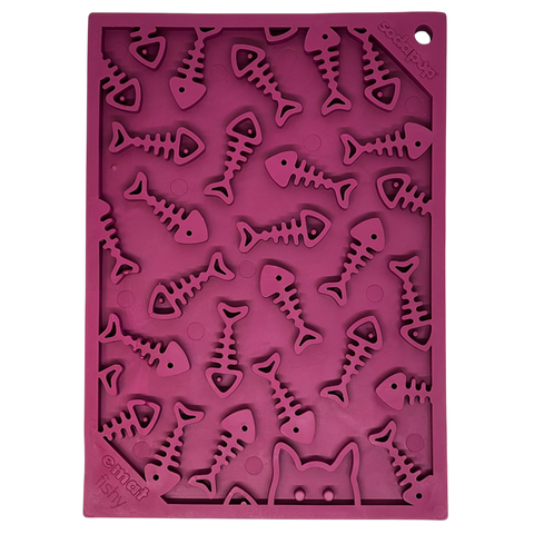 Fishy Design Enrichment Lick Mat – Small 8x6 Inch – Pet Feeding Aid | Made in USA SodaPup  EMAT