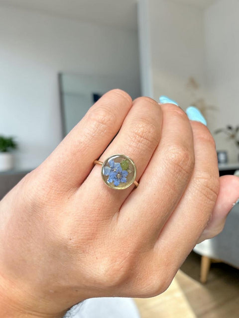 Handcrafted Multicolor Resin Statement Rings – Artistic Metal Band Jewelry | Made in USA Bold Artistic Resin Inlay Accessory Michelle Marie Boutique  Ring