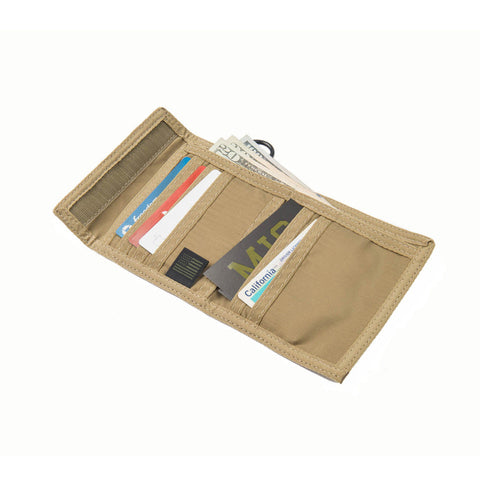 Compact Folding Wallet – Water-Resistant Packcloth Nylon – Coyote Tan | Made in USA MIS  Wallet