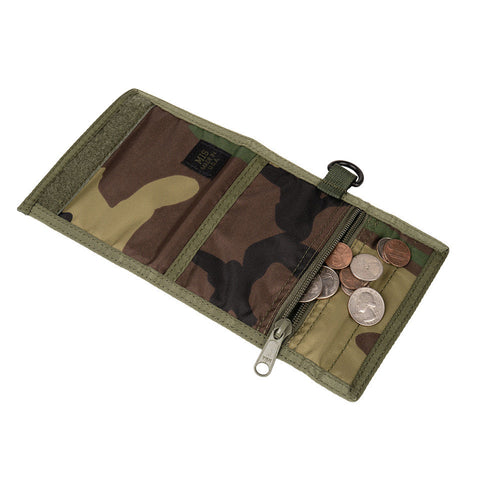 Durable Woodland Camo Folding Wallet – Water-Resistant Nylon | Made in USA MIS  Wallet
