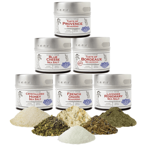 Artisanal French Seasoning Gift Set – Six Pack Gourmet Spice Blends | Made in USA Gustus Vitae  Collections & Gift Sets