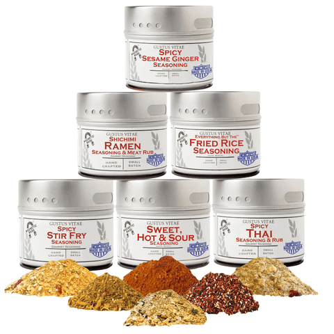 Gustus Vitae Fried Rice Seasoning 6-Pack – Artisan Gourmet Spice Set | Made in USA Gustus Vitae  Collections & Gift Sets