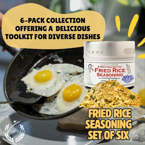 Gustus Vitae Fried Rice Seasoning 6-Pack – Artisan Gourmet Spice Set | Made in USA Gustus Vitae  Collections & Gift Sets