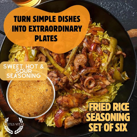 Gustus Vitae Fried Rice Seasoning 6-Pack – Artisan Gourmet Spice Set | Made in USA Gustus Vitae  Collections & Gift Sets