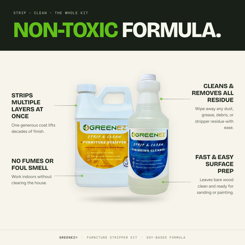 Furniture Stripper Kit – Safe Low Odor Formula | Made in USA GreenEZ®  Hobbies & Creative Arts