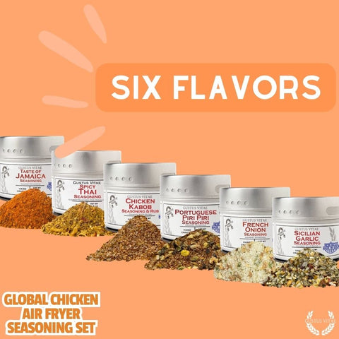 Global Chicken Air Fryer Spice Collection – Artisanal Six-Pack Blend | Made in USA Gustus Vitae  Collections & Gift Sets
