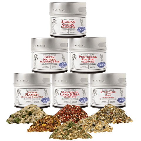 Global Gourmet Spice Collection – Authentic World Seasoning Flavors 6 Pack Set | Made in USA Gustus Vitae  Collections & Gift Sets