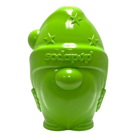 Durable Rubber Dog Treat Dispenser Toy – Gnome PUP-X Chew Toy | Made in USA SodaPup  Rubber Dog Toys