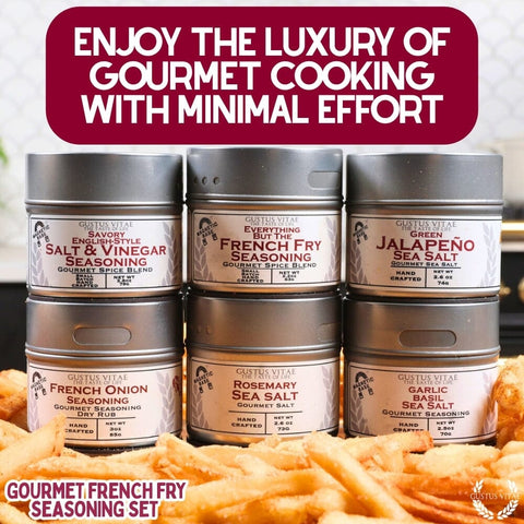 Gourmet French Fry Seasoning Collection – Six Premium Spice Blends | Made in USA Gustus Vitae  Collections & Gift Sets