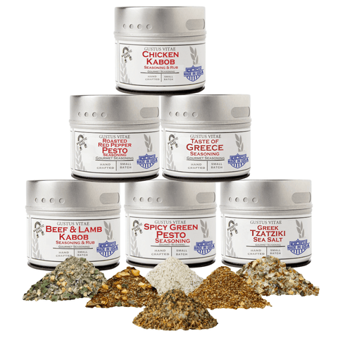 Artisanal Greek Spice Blend Gift Set – Six Pack Seasonings – Made in USA Gustus Vitae  Collections & Gift Sets