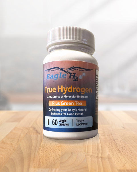 True Hydrogen Plus Green Tea – 60 Veggie Capsules Dietary Supplement | Made in USA Eagle H2 