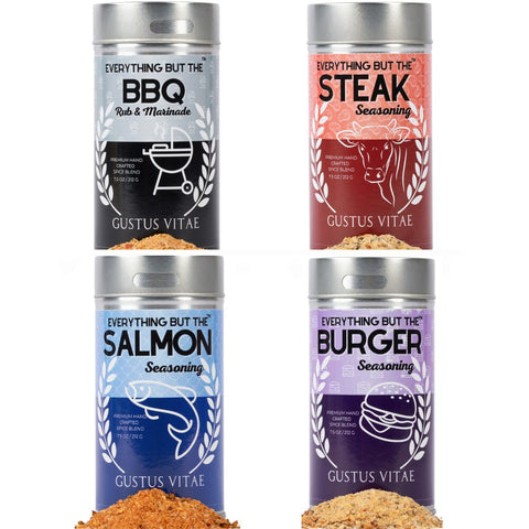 Gustus Vitae Grill Master Seasoning Set – 4 Pack Gourmet Spice Blends | Made in USA Gustus Vitae  Gourmet Seasonings