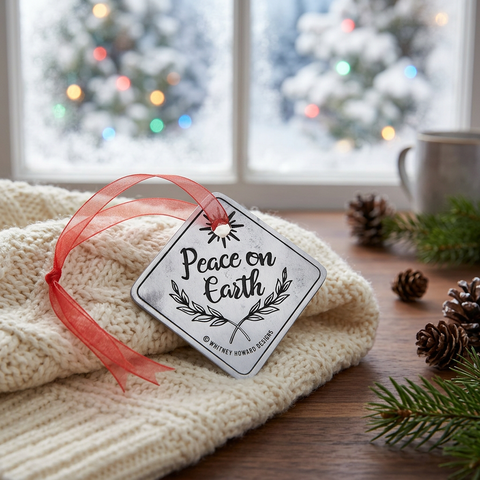 Peace on Earth Holiday Ornament – Recycled Lead-Free Pewter Decor | Made in USA Whitney Howard Designs  Ornaments