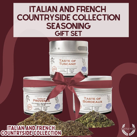 European Countryside Spice Blend Set – 3 Handcrafted Tins | Made in USA Gustus Vitae  Collections & Gift Sets