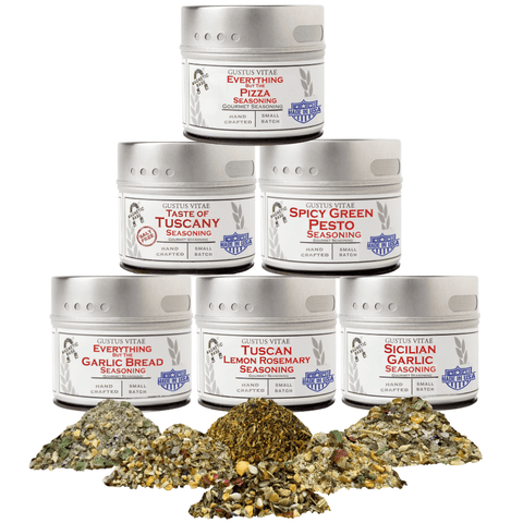 Italian Seasoning Gift Set – Gourmet Artisanal Spice Blends Six Pack | Made in USA Gustus Vitae  Collections & Gift Sets
