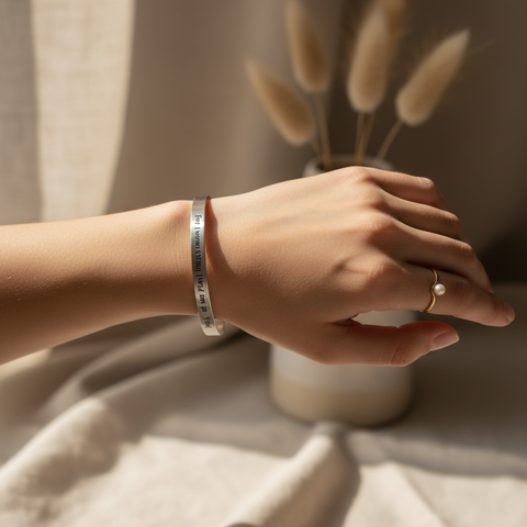 Inspirational Psalm Jeremiah 29:11 Cuff Bracelet – Handcrafted Recycled Pewter Bracelet | Made in USA Whitney Howard Designs  Cuff Bracelets