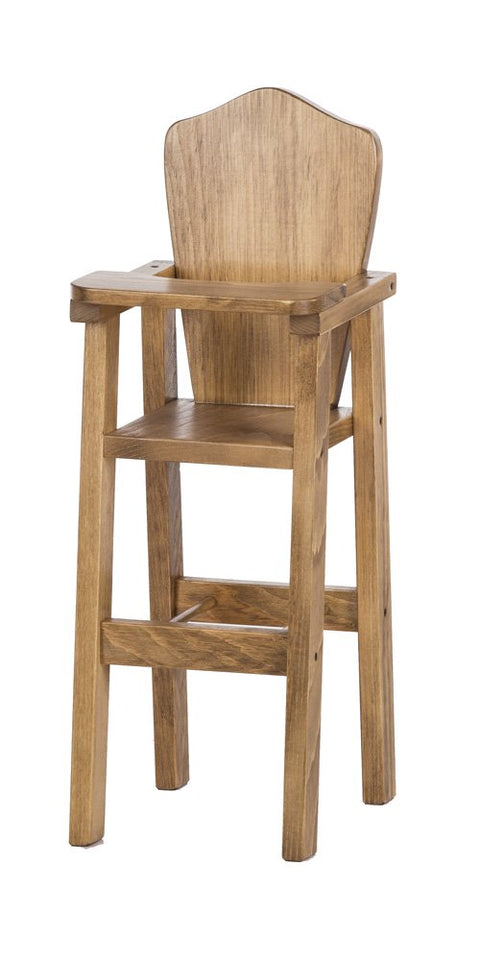 Amish Crafted Wooden Doll High Chair 8x10x23 Inch Solid Pine Toy – Rebekah's Collection | Made in USA Amish Toy Box  Doll Furniture