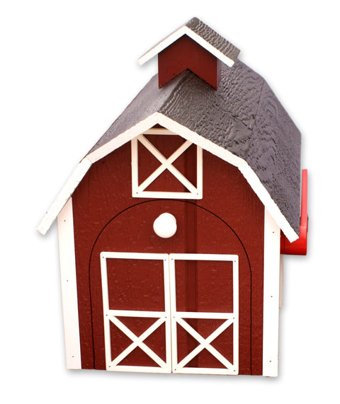 22 Inch Amish Craft Dutch Barn Style Wooden Mailbox – Rustic Post-Mount Outdoor Decor | Made in USA Amish Toy Box  Tools & Home Improvement