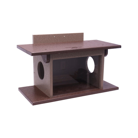 Amish Crafted Poly Lumber Squirrel Feeder – Eco-Friendly Wildlife Corn House | Made in USA Amish Toy Box  Squirrel Feeder
