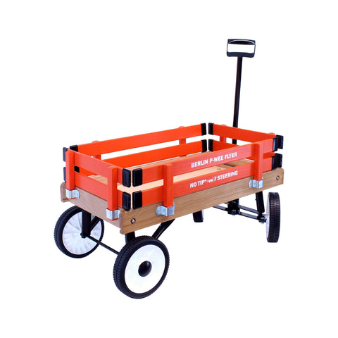Amish Handcrafted Berlin P-Wee Wagon – Child-Sized Solid Hardwood Toy Wagon with Steel Frame | Made in USA Amish Toy Box  Wagon