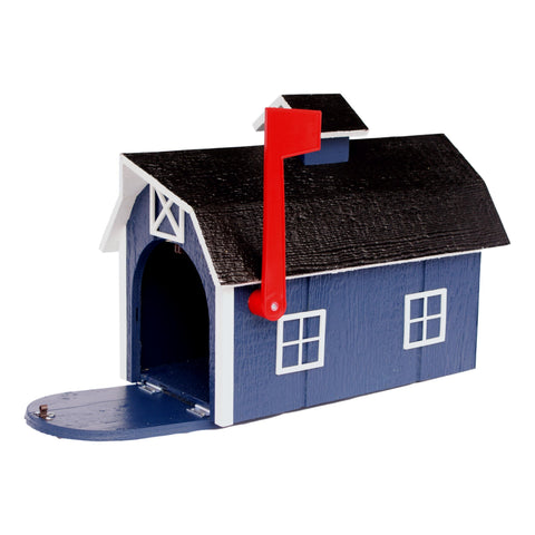 22 Inch Amish Craft Dutch Barn Style Wooden Mailbox – Rustic Post-Mount Outdoor Decor | Made in USA Amish Toy Box  Tools & Home Improvement