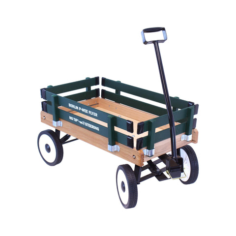 Amish Handcrafted Berlin P-Wee Wagon – Child-Sized Solid Hardwood Toy Wagon with Steel Frame | Made in USA Amish Toy Box  Wagon