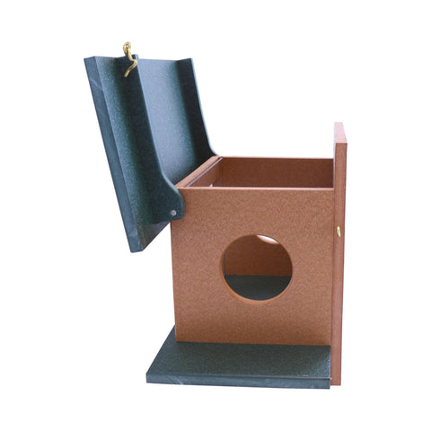 Amish Crafted Poly Lumber Squirrel Feeder – Eco-Friendly Wildlife Corn House | Made in USA Amish Toy Box  Squirrel Feeder