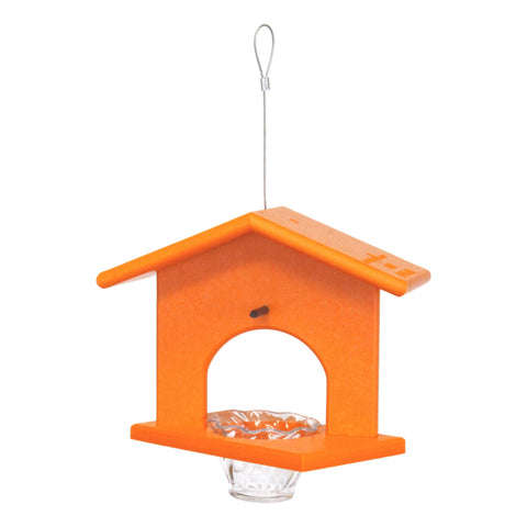 Eco-Friendly Hanging Oriole Bird Feeder with Jelly Dish and Orange Pegs 10 Inch – Amish Crafted | Made in USA Amish Toy Box  Bird Feeder
