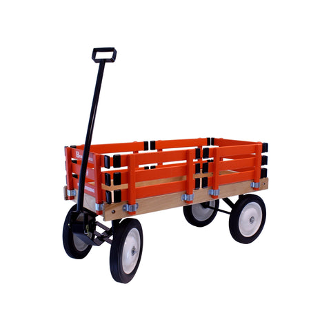 Handcrafted Kids Wagon 36 Inch Bed – Durable Hardwood & Steel Frame – Berlin Flyer F310 | Made in USA Amish Toy Box  Scooters and Wagons
